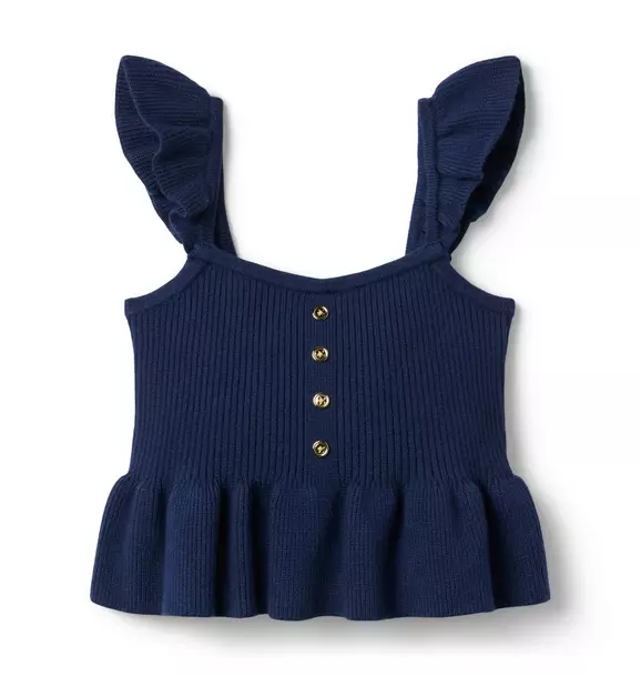 Ribbed Peplum Top