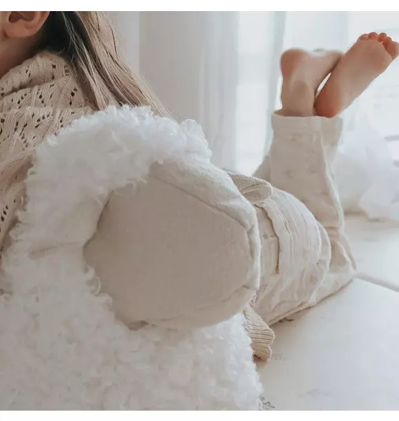 Baa Baa Sheep Cream Pouf