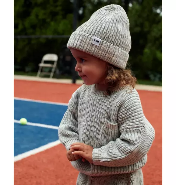 Beanie Tennis Chunky - Pearl Grey/Ecru
