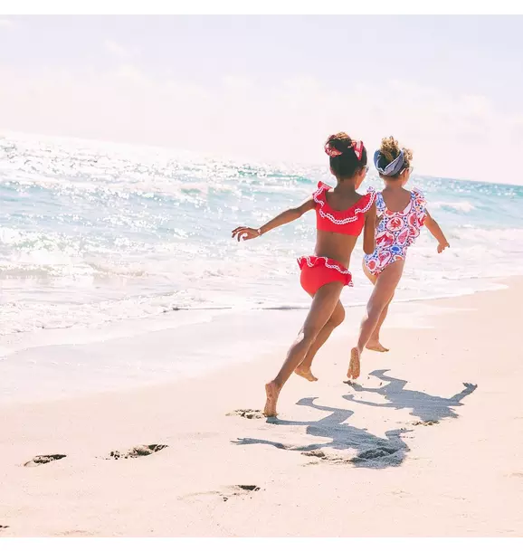 Recycled Ric Rac Ruffle 2-Piece Swimsuit