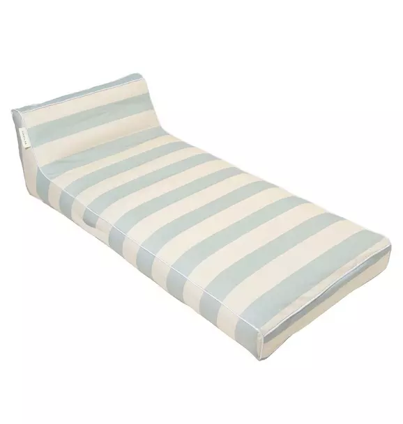 Luxe Lie-On Lounger: Lazy Days - Blue Stripe