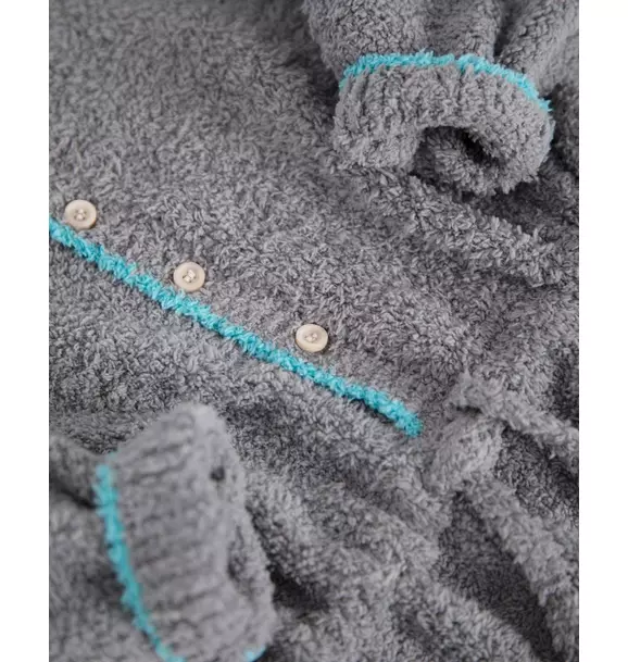 Boxy Longsleeve Jumpsuit Fuzzy - Gris