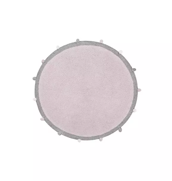 Washable Rug Bubbly Soft Pink - Grey