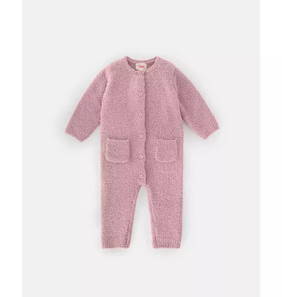Long Sleeve Jumpsuit Fuzzy - Ash Rose