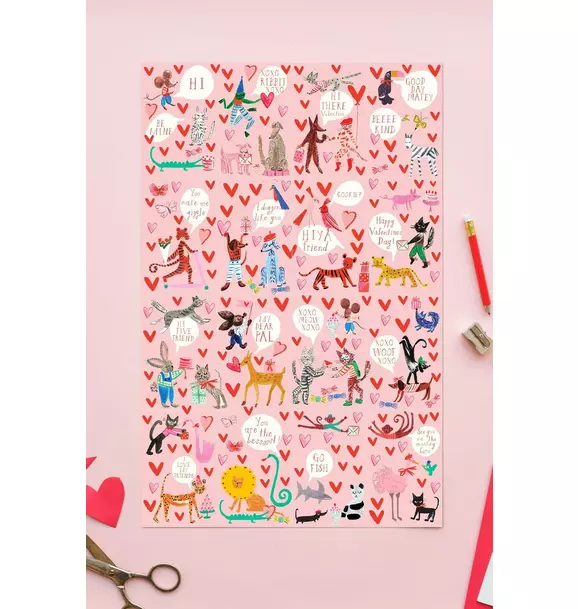 Animal Menagerie - Class Set of 32 Valentine's