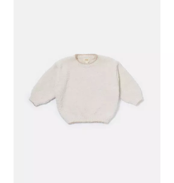 Boxy Sweater Fuzzy - Ecru