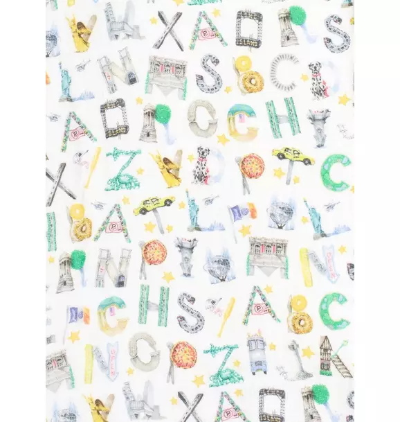 NYC Alphabet Soup Shawl Blanket