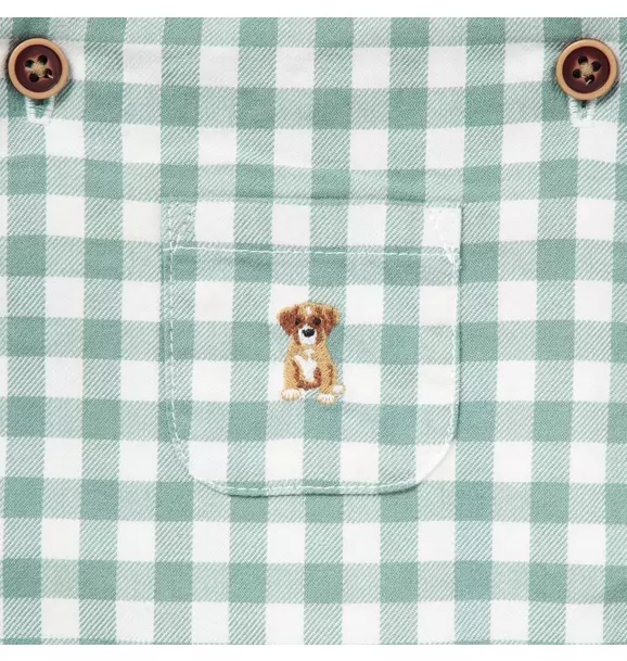 Baby Gingham Dog Overall
