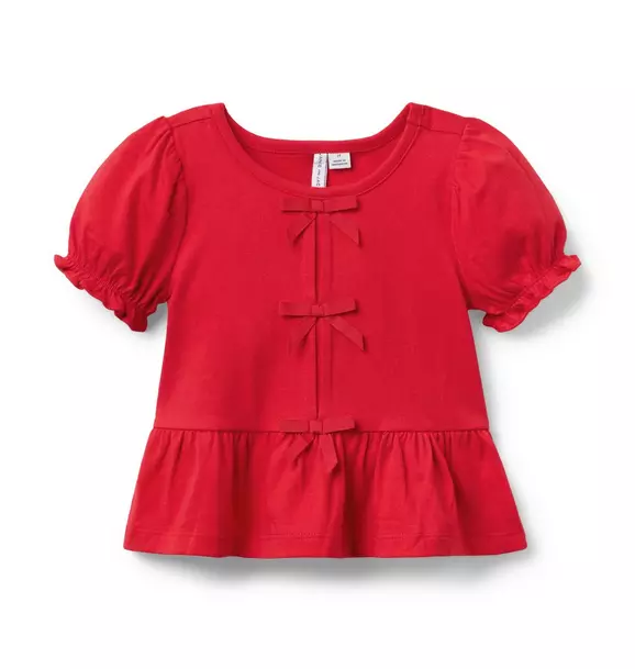 Bow Peplum Top