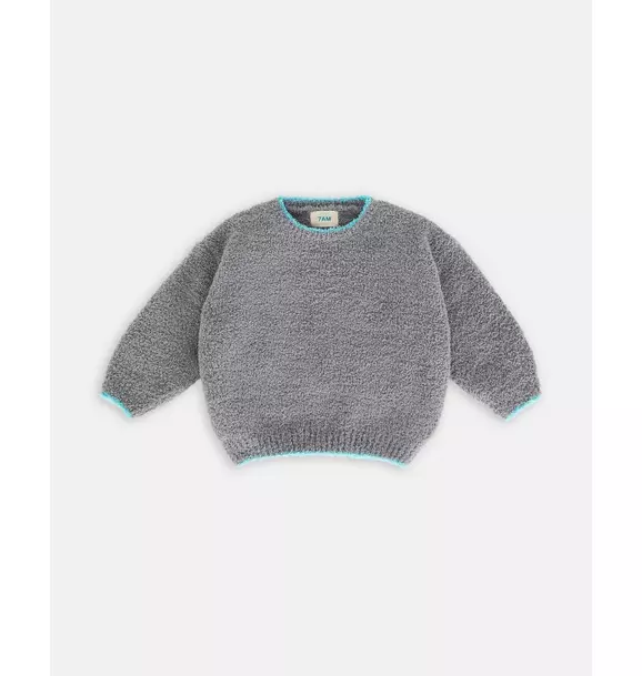 Boxy Sweater Fuzzy - Gris