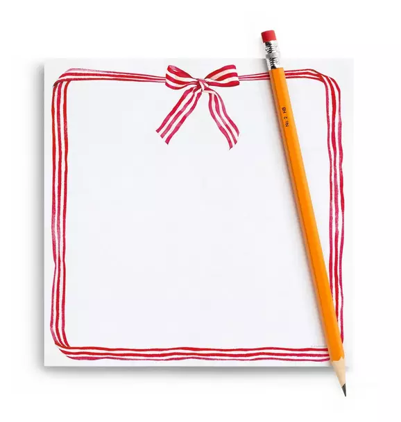 Reb Ribbon Candy Square Notepad