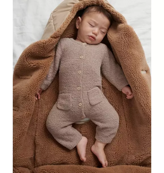 Long Sleeve Jumpsuit Fuzzy - Taupe