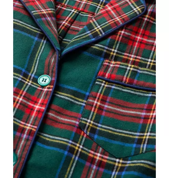 Men's Brushed Twill Pajama Set in Kensington Tartan