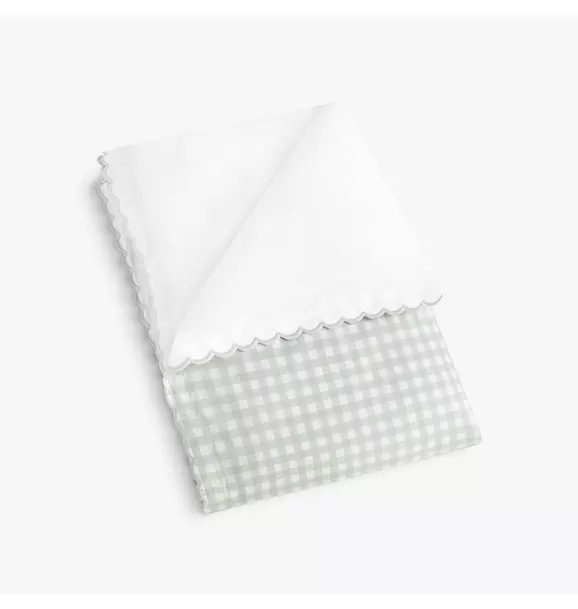 Picnic Gingham Toddler Duvet Set- Green