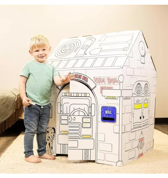 Coloring House - Police and Fire Station