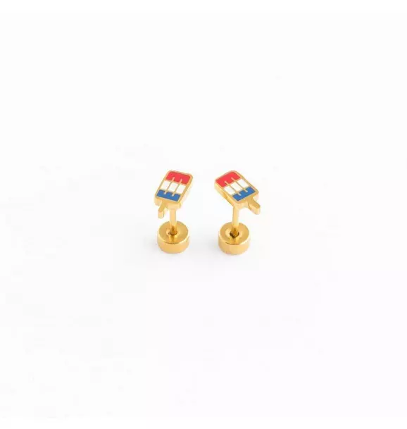 Patriotic Pop Stud Earrings