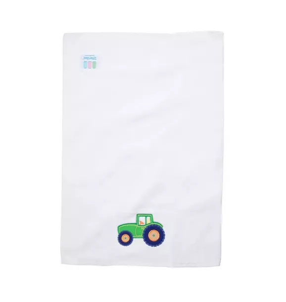 Tractor Applique Burp Cloth