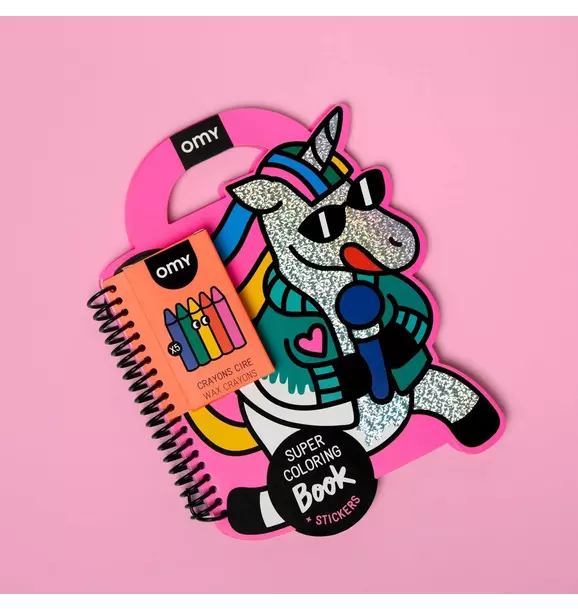 Unicorn Super Coloring and Sticker Book