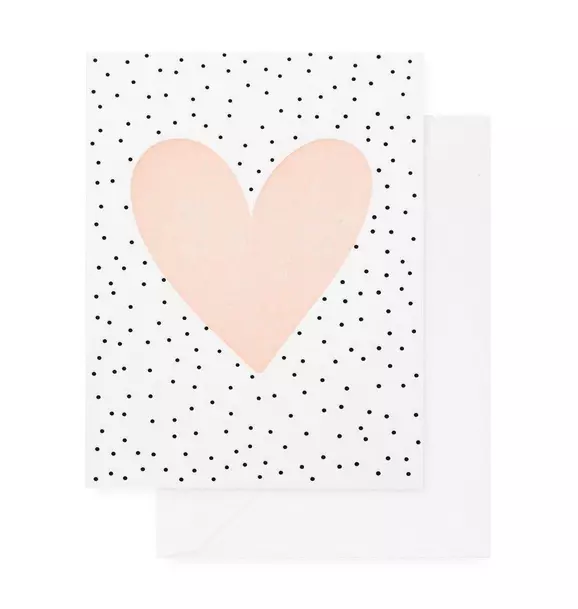 Pink Heart Greeting Card