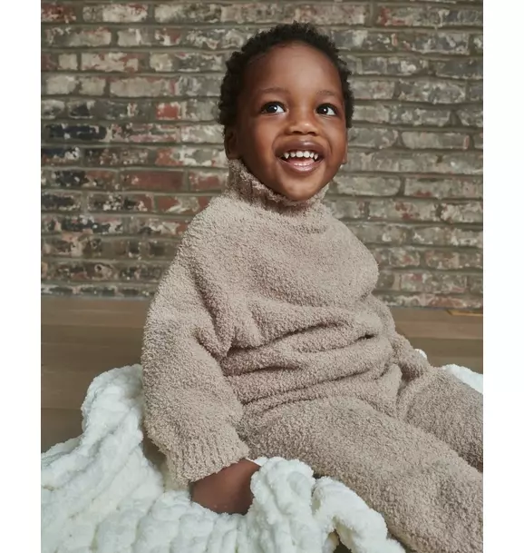 Mockneck Sweater Fuzzy - Taupe