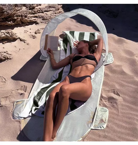 Solo Sun Shader: La Palma Sage Stripe