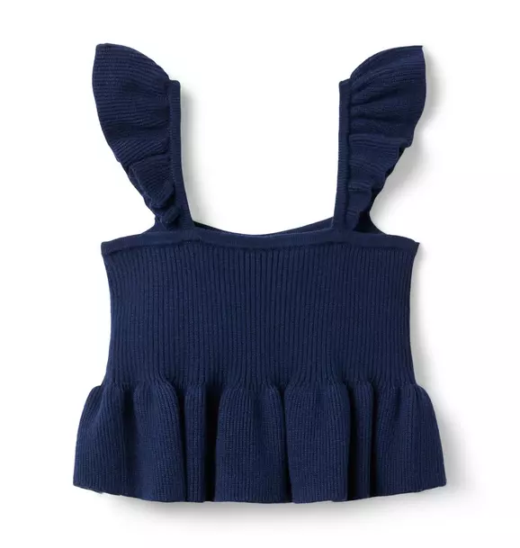Ribbed Peplum Top