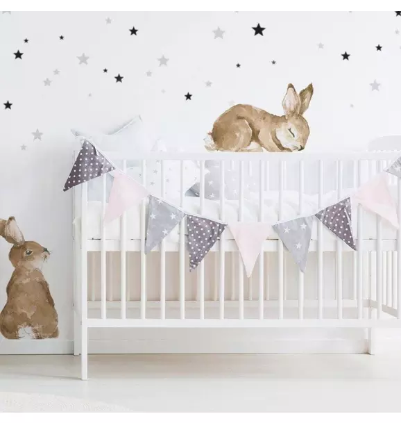 Happy Rabbits Wonderland Wall Decal Set