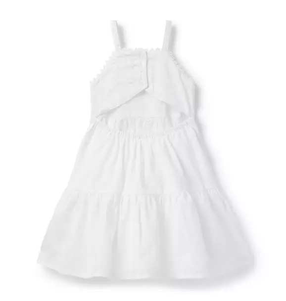 Textured Stripe Tiered Dress