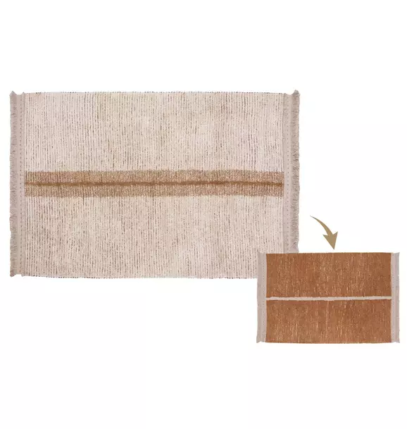 Reversible Washable Rug Duetto Toffee