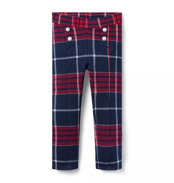 Tartan Jacquard Button Pant
