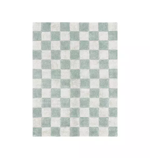 Washable Rug Kitchen Tiles Blue Sage