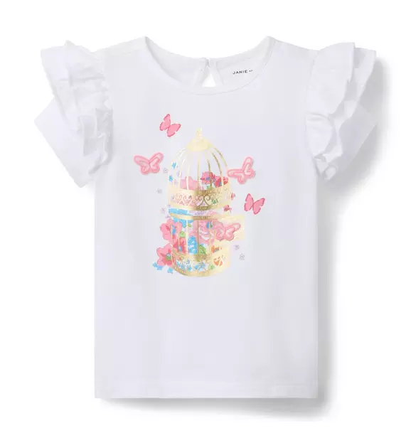Butterfly Ruffle Sleeve Tee