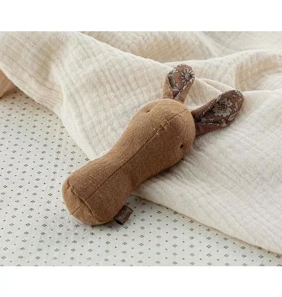 Lullaby friends, Bunny rattle - Chocolate