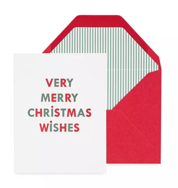 Very Merry Christmas Wishes Holiday Card