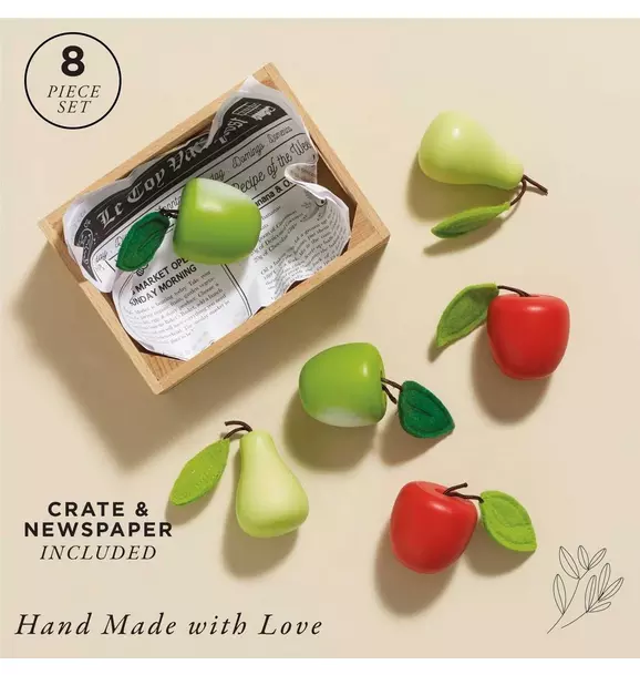 Orchard Fruits Wooden Market Crate - 7 Piece