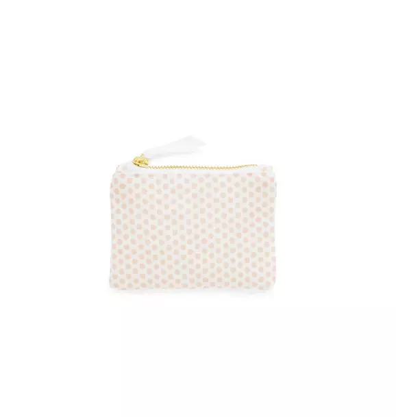 Mini Pouch, Pink Painted Dot