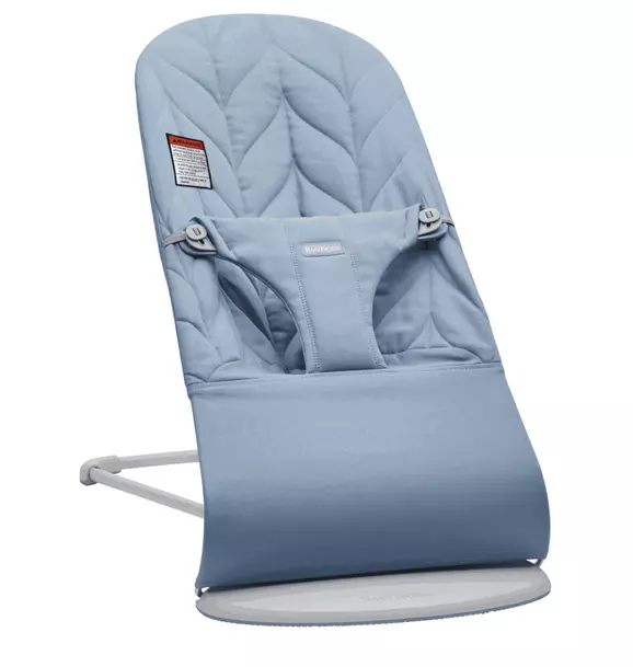 Baby Bouncer Bliss: Petal Quilt Woven | Blue