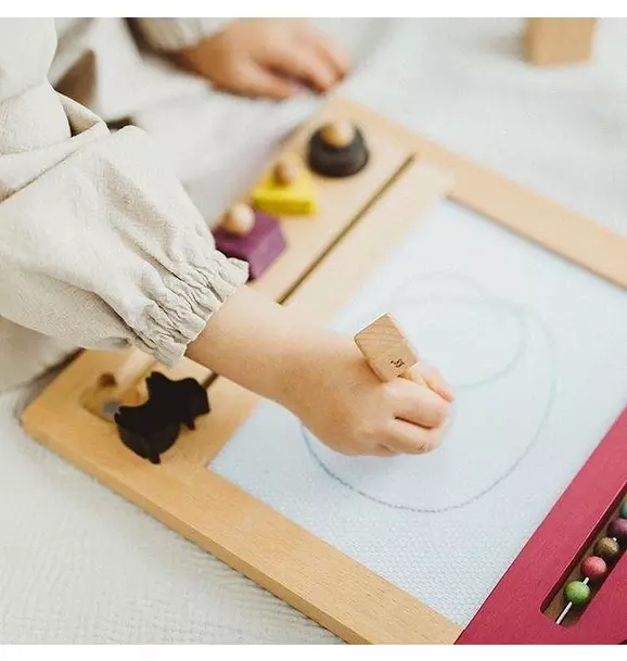 Reusable Wooden Drawing Board - Cat