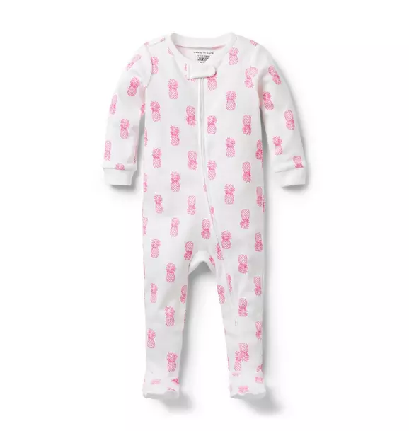 Baby Good Night Footed Pajama In Pineapple