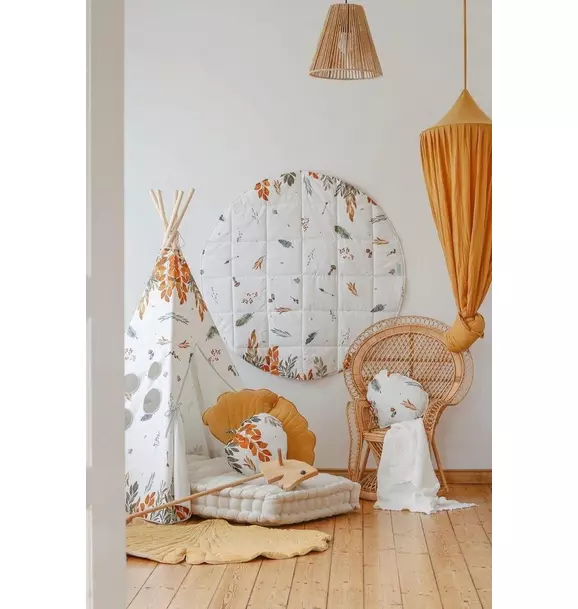 “Forest Friends” Round Cotton Mat