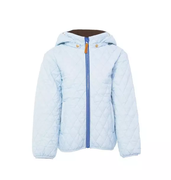 Cloud Blue Quilted Puffer Coat