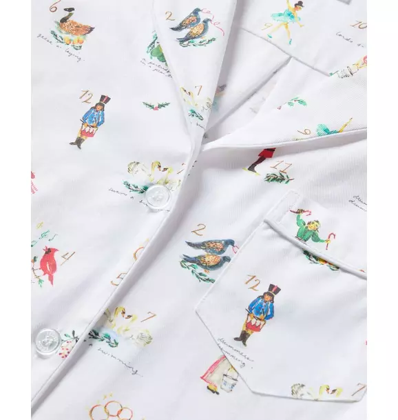 Women's Twill Pajama Set in 12 Days of Christmas