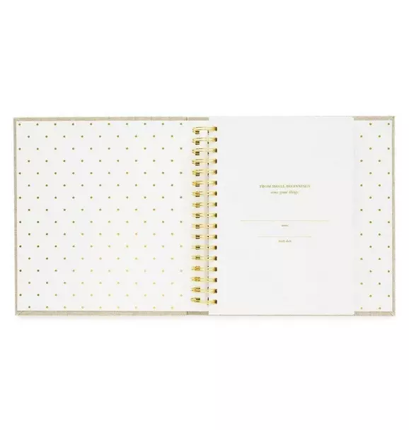 Rose Linen Baby Book