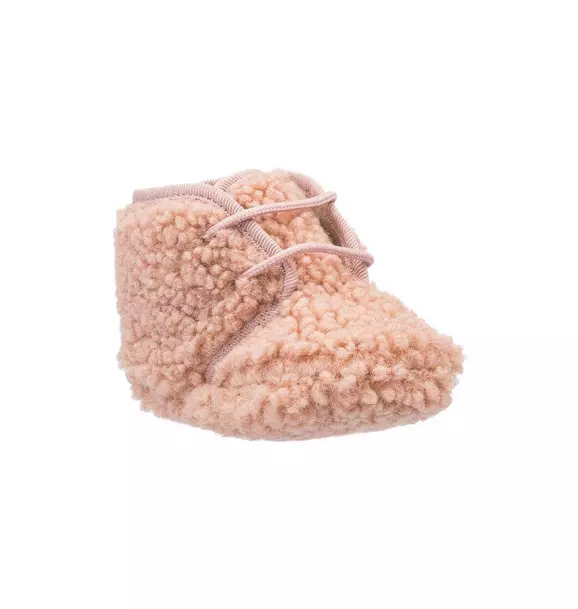 Shearling Baby Bootie Pink