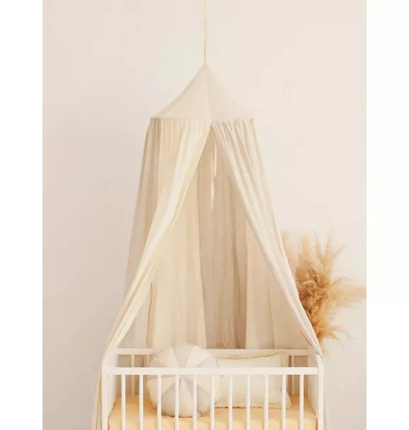 “Cream Circus” Round Patchwork Pillow