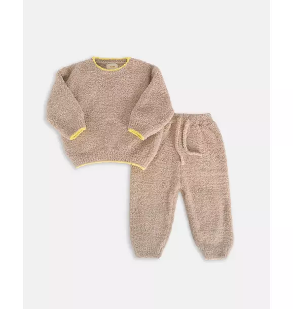 Boxy Lounge Pants Fuzzy - Pecan