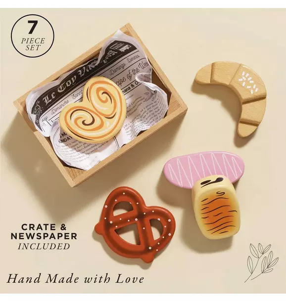 Bakery & Patisserie Wooden Market Crate - 6 Piece