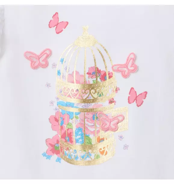 Butterfly Ruffle Sleeve Tee