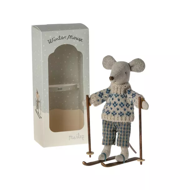 Winter Mouse with Ski Set, Dad