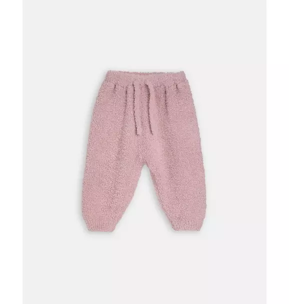 Boxy Lounge Pants Fuzzy - Ash Rose